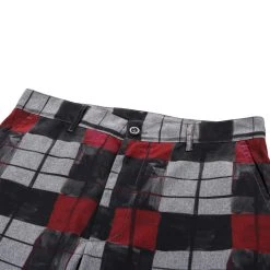 4SDESIGNS EVERYDAY PANT SHARPIE PRINT PLAID LIGHT GREY -N.HOOLYWOOD Shop 4s31