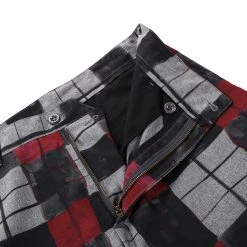 4SDESIGNS EVERYDAY PANT SHARPIE PRINT PLAID LIGHT GREY -N.HOOLYWOOD Shop 4s33