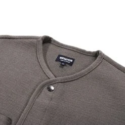 ARPENTEUR GEORGE SNAP CARDIGAN MERINO WOOL WARM GREY -N.HOOLYWOOD Shop a26 6616cda6 5a90 48b4 8c40 056dd633caa0