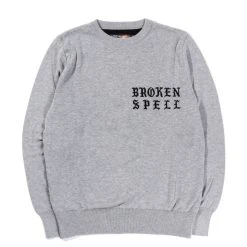 A.FOUR X CALI THORNHILL DEWITT TOMBSTONE SWEATER GREY