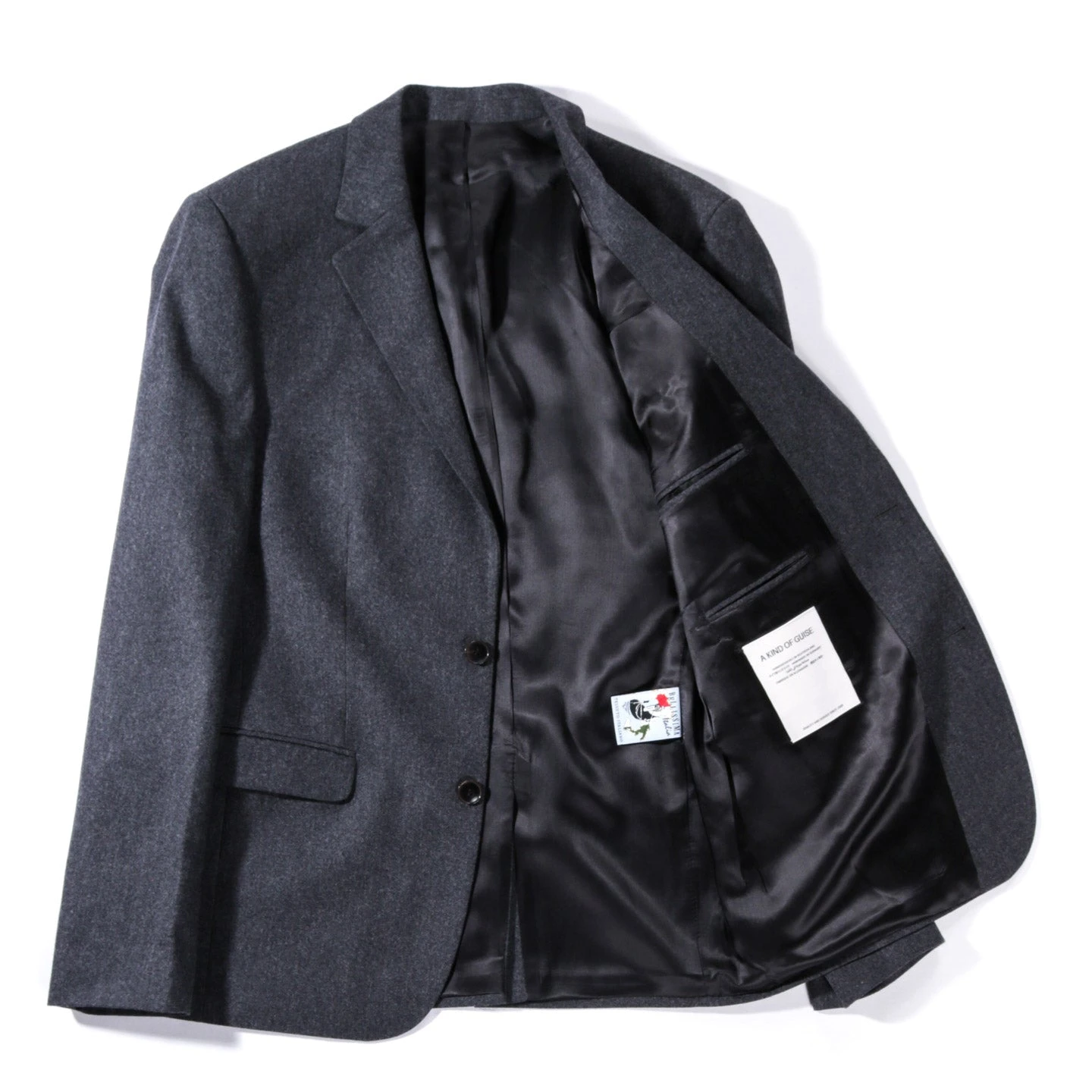 A KIND OF GUISE CLASSY NOTCH BLAZER GREY MELANGE 2 A KIND OF GUISE CLASSY NOTCH BLAZER GREY MELANGE - Image 2