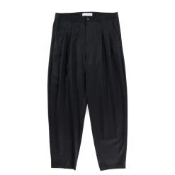 A KIND OF GUISE PLEATED WIDE TROUSERS GREY MELANGE