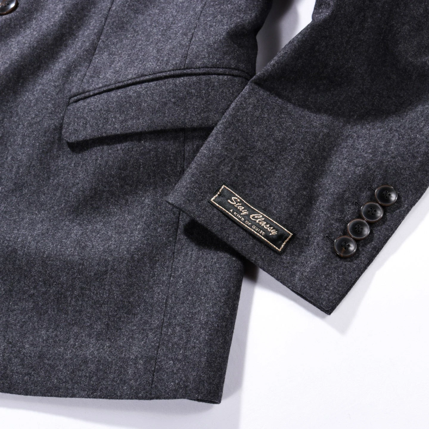 A KIND OF GUISE CLASSY NOTCH BLAZER GREY MELANGE 5 A KIND OF GUISE CLASSY NOTCH BLAZER GREY MELANGE - Image 5