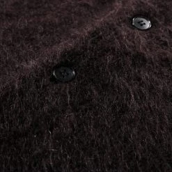 AURALEE KID MOHAIR KNIT POLO DARK BROWN -N.HOOLYWOOD Shop al14