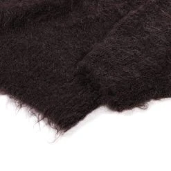 AURALEE KID MOHAIR KNIT POLO DARK BROWN -N.HOOLYWOOD Shop al15