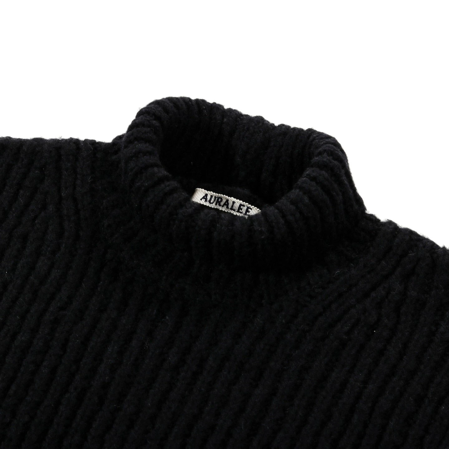 AURALEE WOOL BABY CAMEL KNIT TURTLENECK BLACK 3 AURALEE WOOL BABY CAMEL KNIT TURTLENECK BLACK - Image 3