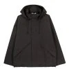 AURALEE WASHI POLY HIGH DENSITY CLOTH HOODED ZIP BLOUSON DARK BROWN