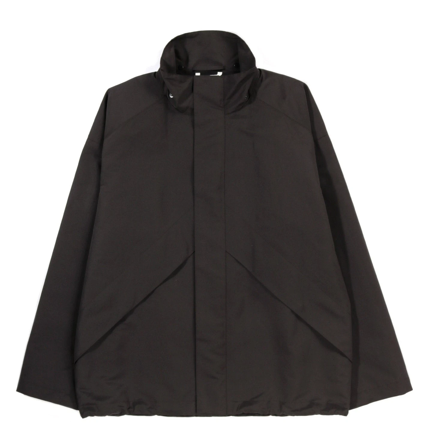 AURALEE WASHI POLY HIGH DENSITY CLOTH HOODED ZIP BLOUSON DARK BROWN 2 AURALEE WASHI POLY HIGH DENSITY CLOTH HOODED ZIP BLOUSON DARK BROWN - Image 2