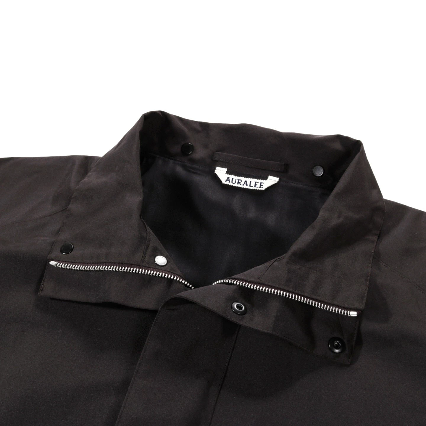 AURALEE WASHI POLY HIGH DENSITY CLOTH HOODED ZIP BLOUSON DARK BROWN 5 AURALEE WASHI POLY HIGH DENSITY CLOTH HOODED ZIP BLOUSON DARK BROWN - Image 5