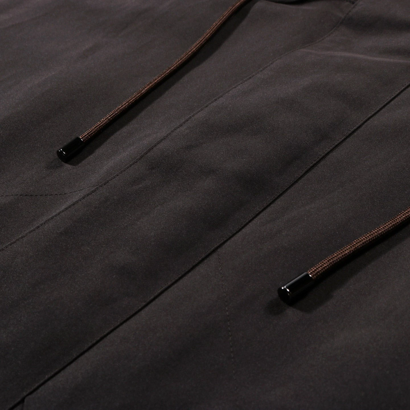 AURALEE WASHI POLY HIGH DENSITY CLOTH HOODED ZIP BLOUSON DARK BROWN 6 AURALEE WASHI POLY HIGH DENSITY CLOTH HOODED ZIP BLOUSON DARK BROWN - Image 6