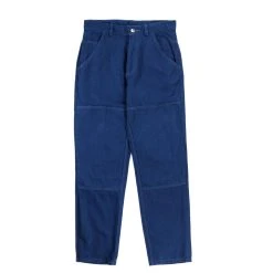 ARPENTEUR EDDIE P TROUSERS COTTON LINEN SERGE WOAD BLUE