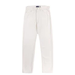 BLUE BLUE JAPAN FINE 'SASHIKO' 5 POCKET PANTS NATURAL