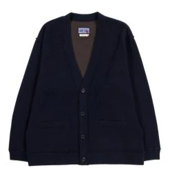 BLUE BLUE JAPAN RECYCLED WOOL CARDIGAN NAVY