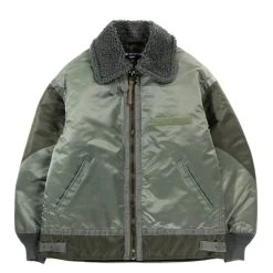 Comme Des Garçons Homme COMME DES GARCONS HOMME J017 FLIGHT JACKET KHAKI MIX