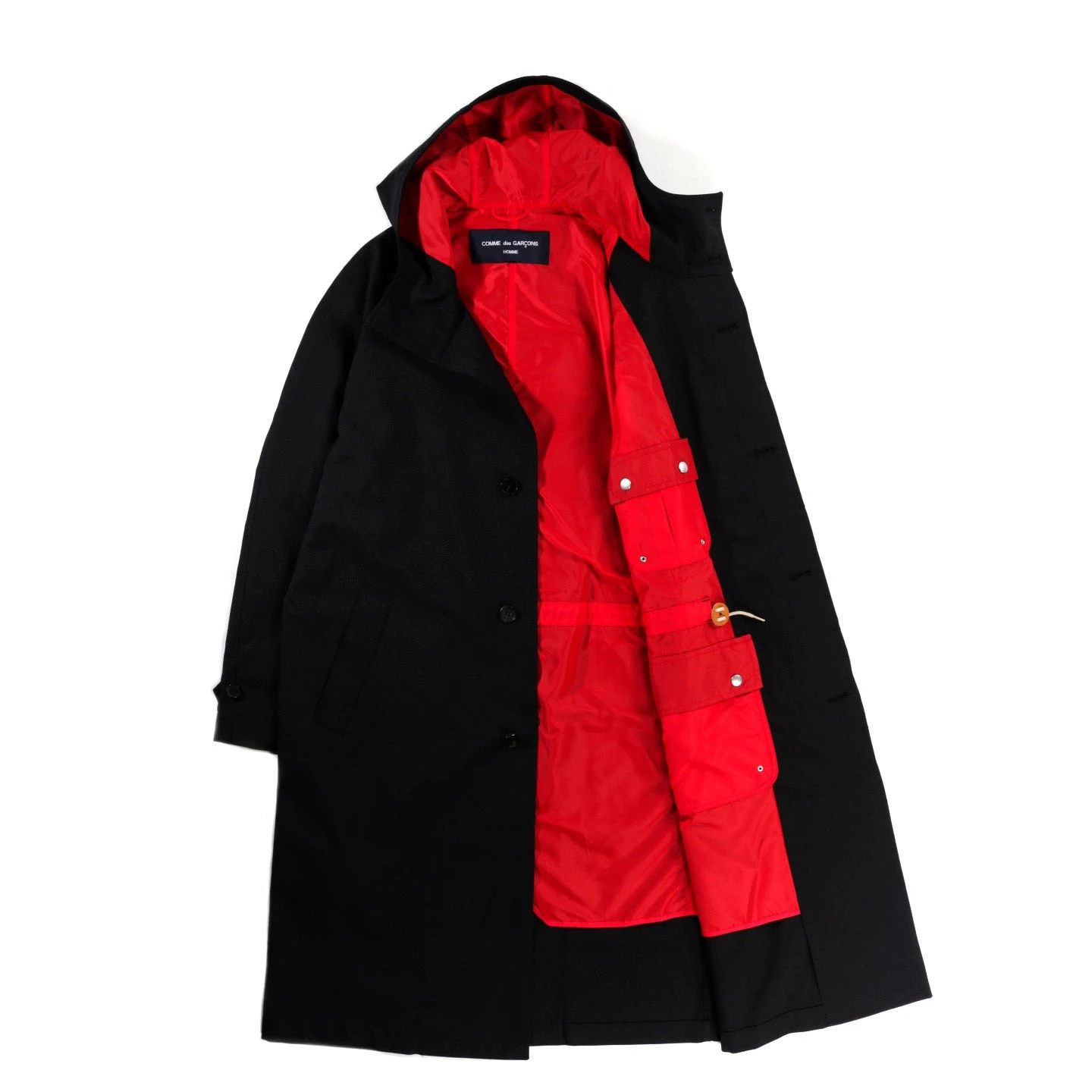 Comme Des Garçons Homme COMME DES GARCONS HOMME C001 REVERSIBLE PARKA BLACK X RED 2 Comme Des Garçons Homme COMME DES GARCONS HOMME C001 REVERSIBLE PARKA BLACK X RED - Image 2
