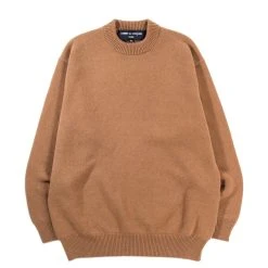 Comme Des Garçons Homme COMME DES GARCONS HOMME N007 CREW NECK SWEATER BEIGE