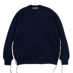 Comme Des Garçons Homme COMME DES GARCONS HOMME N007 WOOL SWEATER NAVY