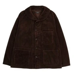 ENGINEERED GARMENTS SHAWL COLLAR COVER JACKET BROWN 8W CORDUROY
