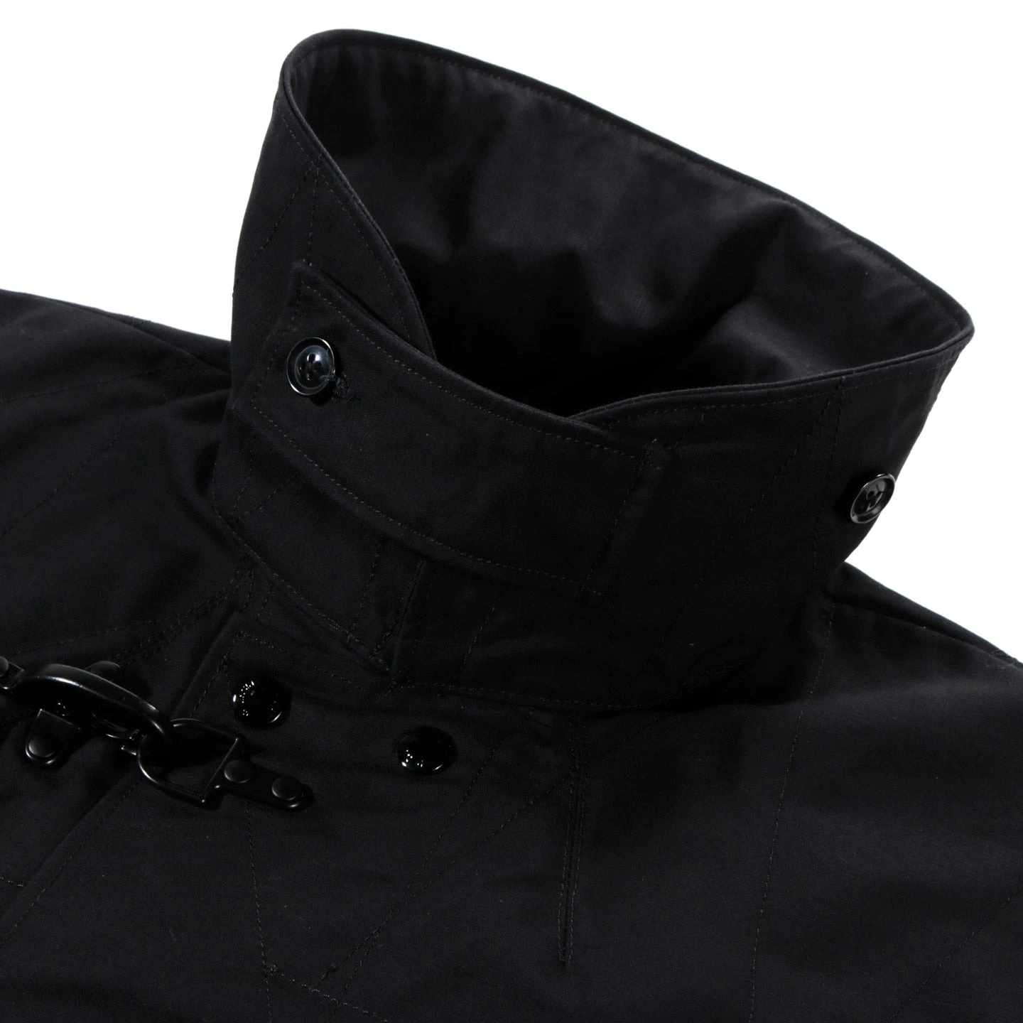 ENGINEERED GARMENTS SHORT DUFFLE JACKET BLACK COTTON DOUBLE CLOTH 5 ENGINEERED GARMENTS SHORT DUFFLE JACKET BLACK COTTON DOUBLE CLOTH - Image 5