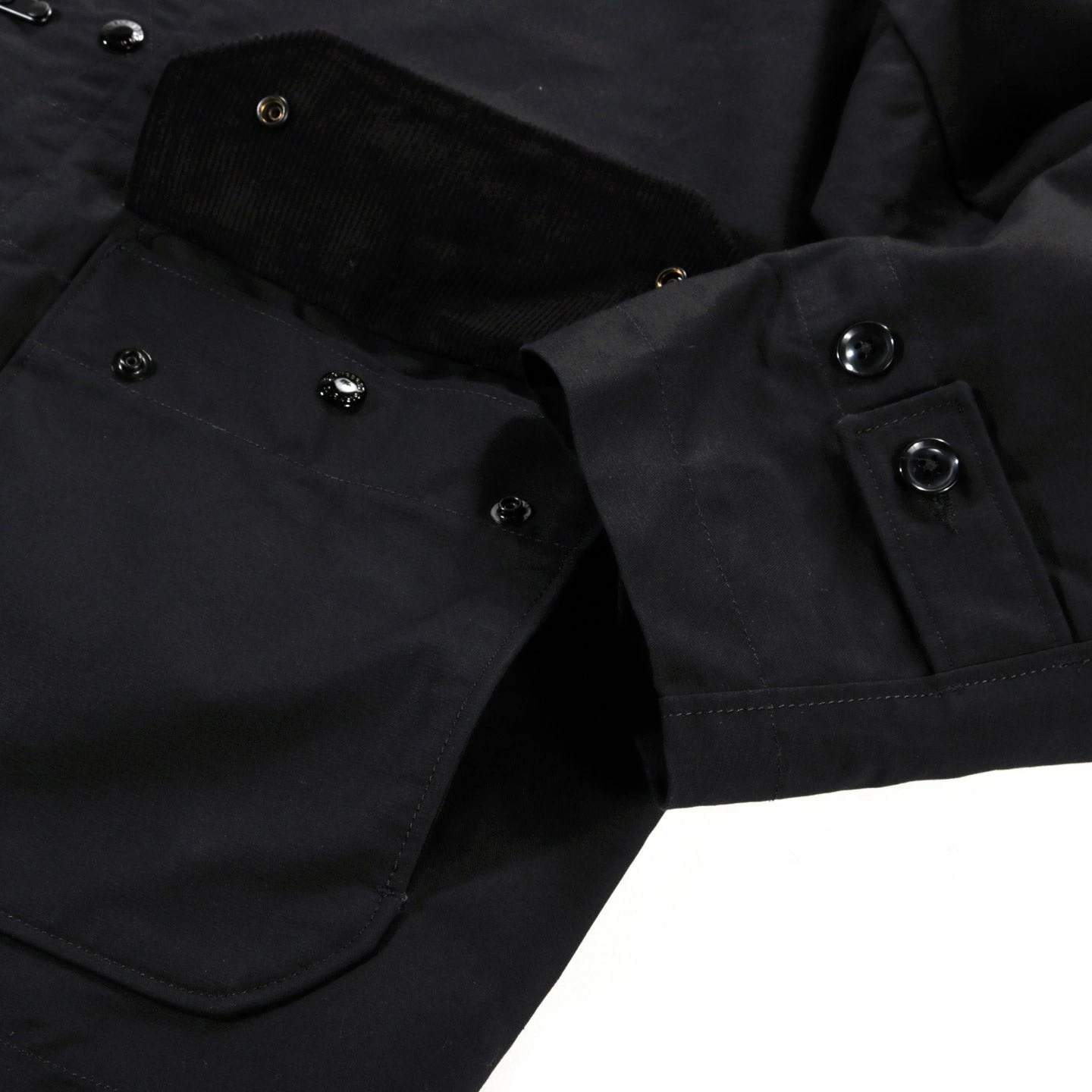 ENGINEERED GARMENTS SHORT DUFFLE JACKET BLACK COTTON DOUBLE CLOTH 7 ENGINEERED GARMENTS SHORT DUFFLE JACKET BLACK COTTON DOUBLE CLOTH - Image 7