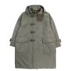 ENGINEERED GARMENTS OVERSIZED FIREMAN DUFFLE COAT OLIVE COTTON DOUBLE CLOTH