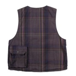 ENGINEERED GARMENTS COVER VEST MULTI COLOR NYCO PLAID -N.HOOLYWOOD Shop eg7