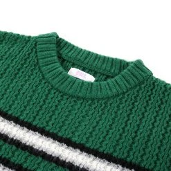 ERL STRIPES CREW NECK SWEATER GREEN -N.HOOLYWOOD Shop erl3 22dc9283 e787 4e68 a6f9 d90d7be2e665