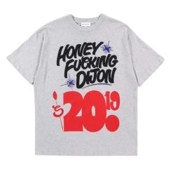 HONEY FUCKING DIJON PETER PAID 'HONEY' T-SHIRT GREY MELANGE