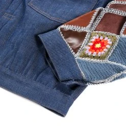 KAPITAL 11.5OZ DENIM HIPPIE CROCHET SLEEVE 1ST JACKET INDIGO -N.HOOLYWOOD Shop k117 b73306cb 1609 4b36 8f37 36cc68bcee8e