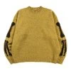 KAPITAL 5G WOOL BONE CREW SWEATER MUSTARD