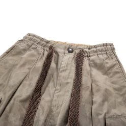 KAPITAL FAST DRY TWILL EASY JUMBO CARGO PANTS KHAKI -N.HOOLYWOOD Shop k199