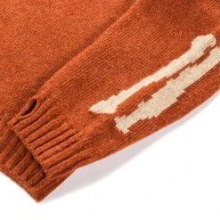 KAPITAL 5G WOOL BONE CREW SWEATER ORANGE -N.HOOLYWOOD Shop k19 7a301cfe 7109 46d5 8121 d3963acc4d31