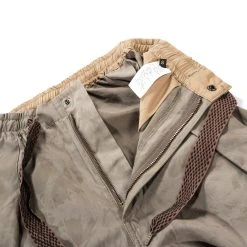 KAPITAL FAST DRY TWILL EASY JUMBO CARGO PANTS KHAKI -N.HOOLYWOOD Shop k203