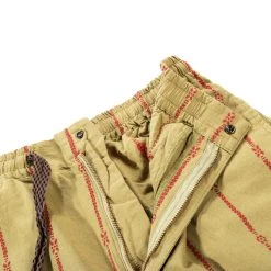 KAPITAL COTTON LINEN SIAM STRIPE EASY PANTS LIGHT KHAKI -N.HOOLYWOOD Shop k208