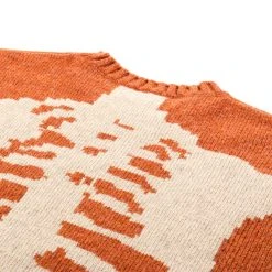 KAPITAL 5G WOOL BONE CREW SWEATER ORANGE -N.HOOLYWOOD Shop k20 1a0873a6 6aa4 42e5 b299 a498eb961aa6