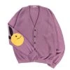 KAPITAL 10G ECO KNIT ELBOW CONEYBOWY SHORT CARDIGAN PINK PURPLE