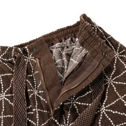 KAPITAL 8OZ COLOR DENIM FOLK-DOJO EMBROIDERY EASY PANTS BROWN -N.HOOLYWOOD Shop k79 4d199793 371d 4fda 9c69 8664668da01d