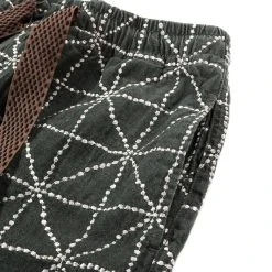 KAPITAL 8OZ COLOR DENIM FOLK-DOJO EMBROIDERY EASY PANTS GREEN -N.HOOLYWOOD Shop k86 c9946e94 a4fb 4758 a5c6 d0a8e88303fe