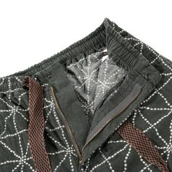 KAPITAL 8OZ COLOR DENIM FOLK-DOJO EMBROIDERY EASY PANTS GREEN -N.HOOLYWOOD Shop k87 43f5dff5 d21b 47b7 a734 d2f76c3fdf50