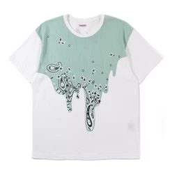 KAPITAL JERSEY CREW T PALE-TONE TOROTORO BANDANA MINT