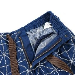 KAPITAL 8OZ DENIM FOLK-DOJO EMBROIDERY EASY PANTS MIDTONE -N.HOOLYWOOD Shop k97 6ef3d41d ade6 4c72 b9a1 47261f65a11b