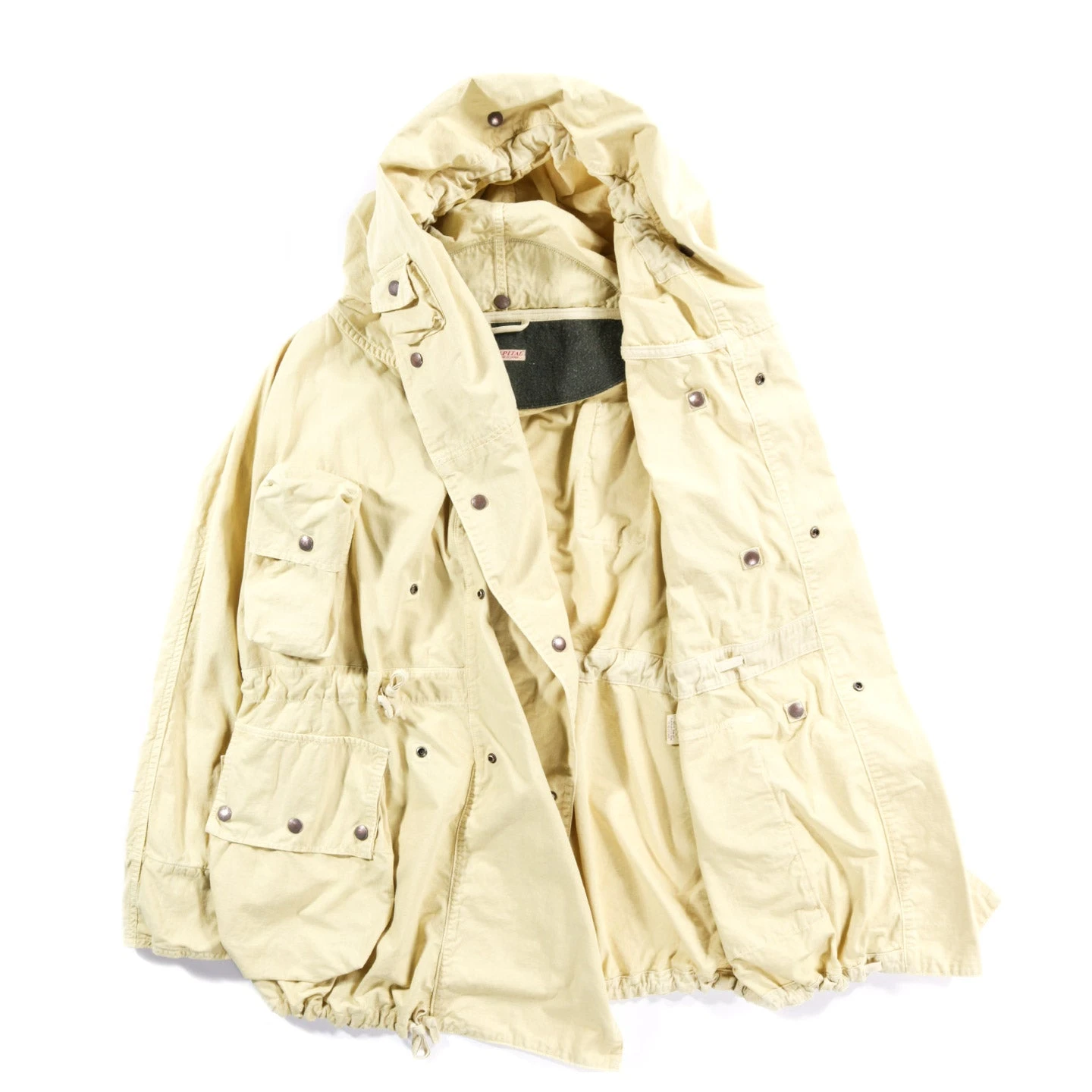 KAPITAL RIP STOP ALPINE RING COAT YELLOW 2 KAPITAL RIP STOP ALPINE RING COAT YELLOW - Image 2