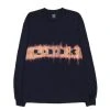 LQQK STUDIO SHADE LOGO LS TEE NAVY