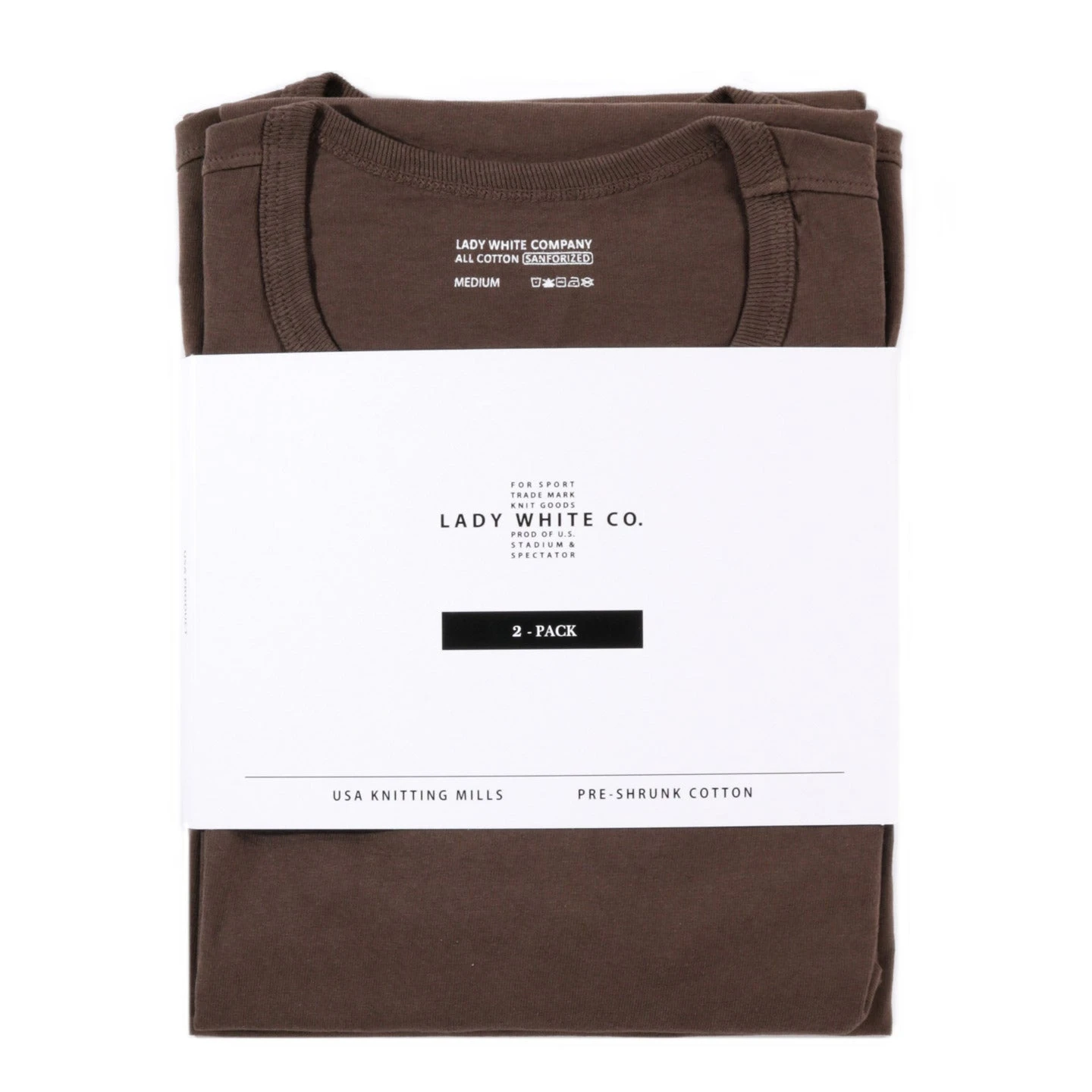 LADY WHITE CO. T-SHIRT 2-PACK DARK TAUPE 1 LADY WHITE CO. T-SHIRT 2-PACK DARK TAUPE