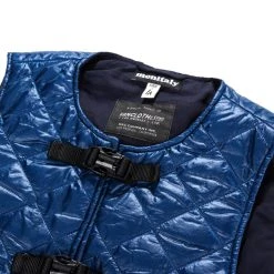 MONITALY QUILTED CINCHO VEST ZIGZAG NAVY 9 MONITALY QUILTED CINCHO VEST ZIGZAG NAVY -N.HOOLYWOOD Shop md13