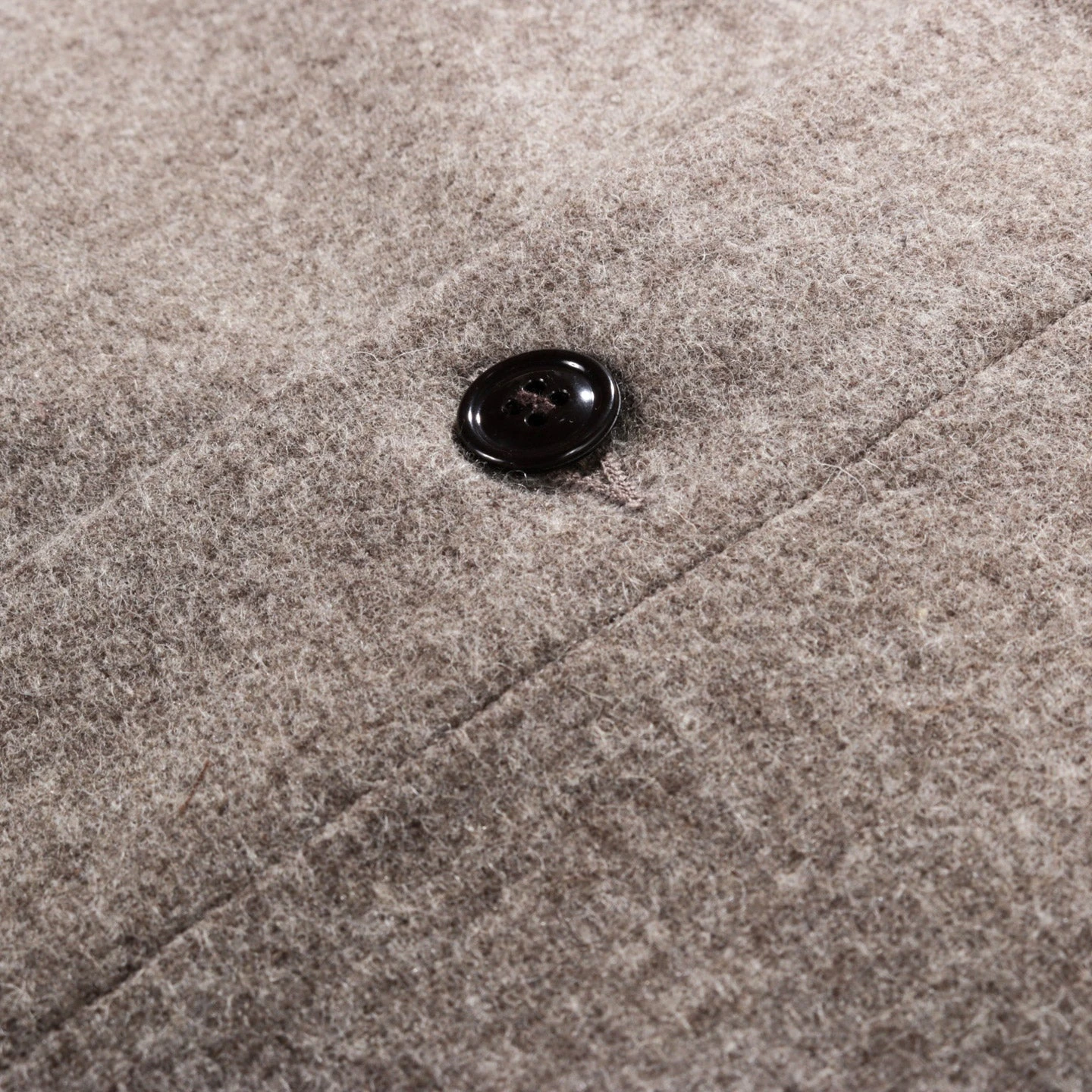 MONITALY CZECH COAT WOOL FLANNEL DARK BEIGE 5 MONITALY CZECH COAT WOOL FLANNEL DARK BEIGE - Image 5