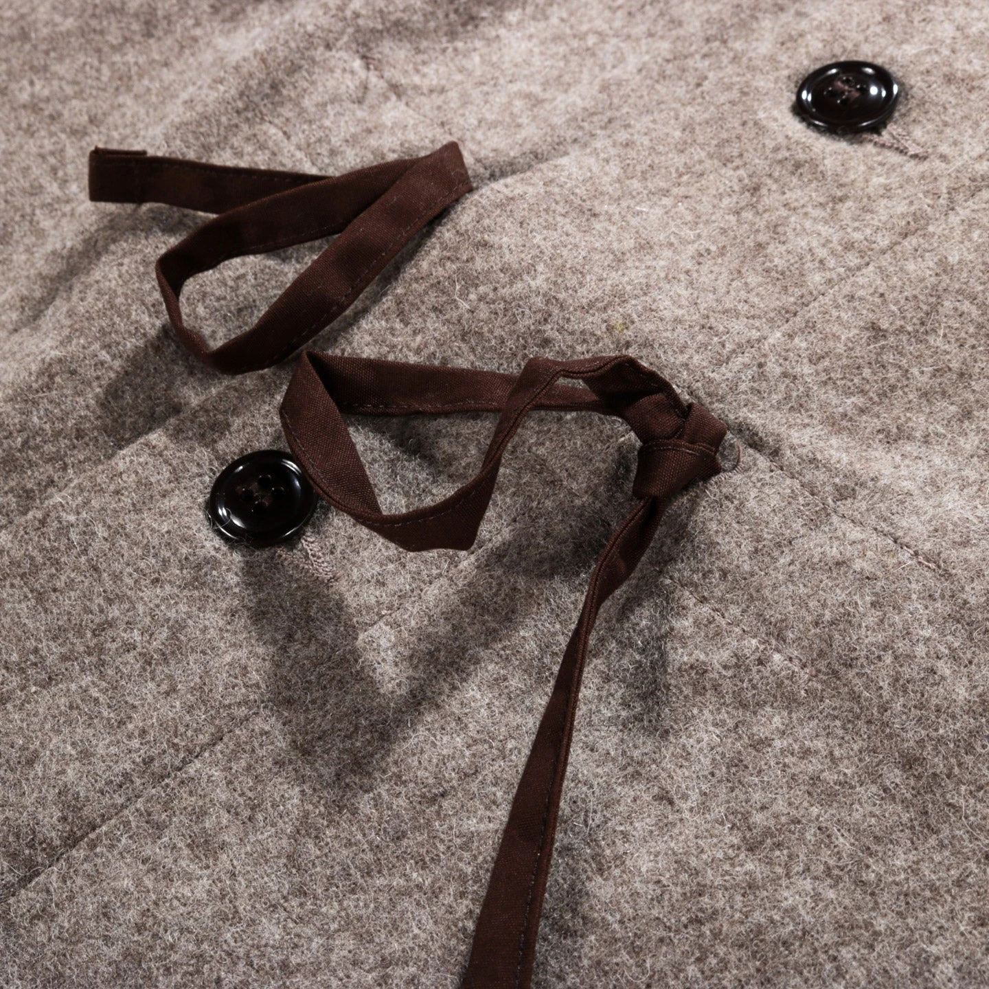 MONITALY CZECH COAT WOOL FLANNEL DARK BEIGE 7 MONITALY CZECH COAT WOOL FLANNEL DARK BEIGE - Image 7