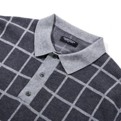 METICULOUS KNITWEAR LS POLO CHARCOAL / GREY WINDOW PANE -N.HOOLYWOOD Shop mkd7 2bcf6d05 e40d 4b50 90c1 cc54d51a70ea