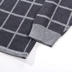 METICULOUS KNITWEAR LS POLO CHARCOAL / GREY WINDOW PANE -N.HOOLYWOOD Shop mkd9 da62edbe 9b93 4f6b aaff d690e1274859