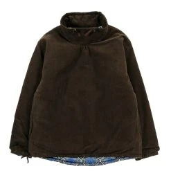 MONITALY INSULATED MOCK NECK PULLOVER BROWN CORDUROY